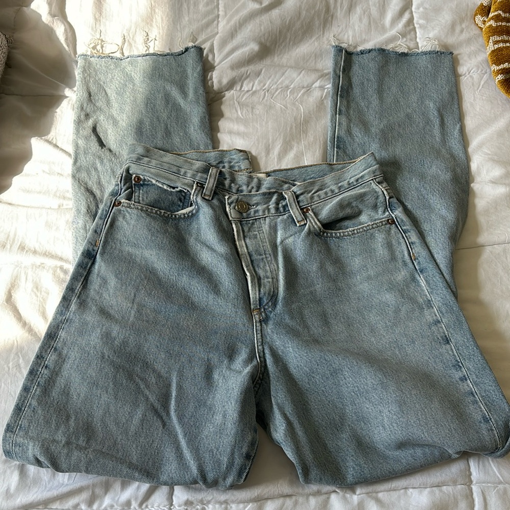 AGOLDE criss cross jeans